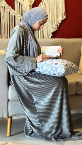 Velvet Silver Grey Prayer Dress
